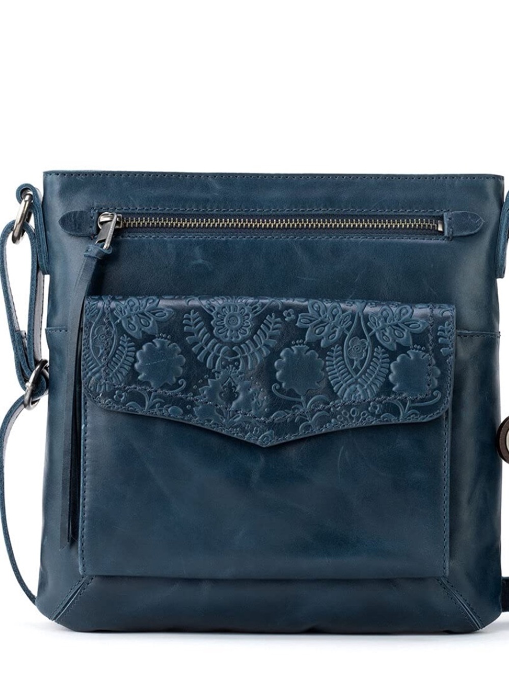 The Sak Crossbody Organizer Bag 100% Leather - Blue